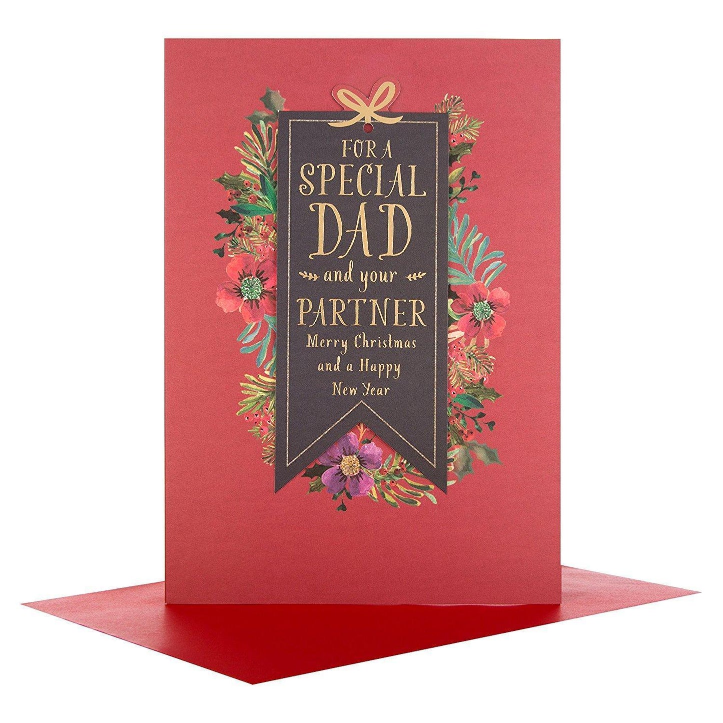 Dad and Partner "Happiness" Christmas Card 