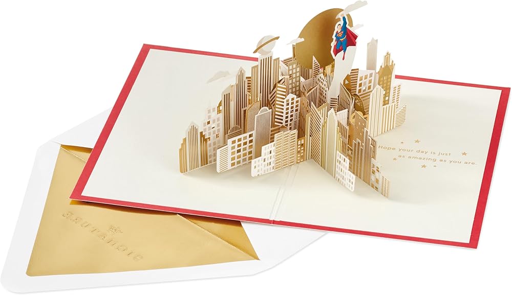 DC Comics Superman 3D & Pop Up Any Occasion Card Birthday Father's Day