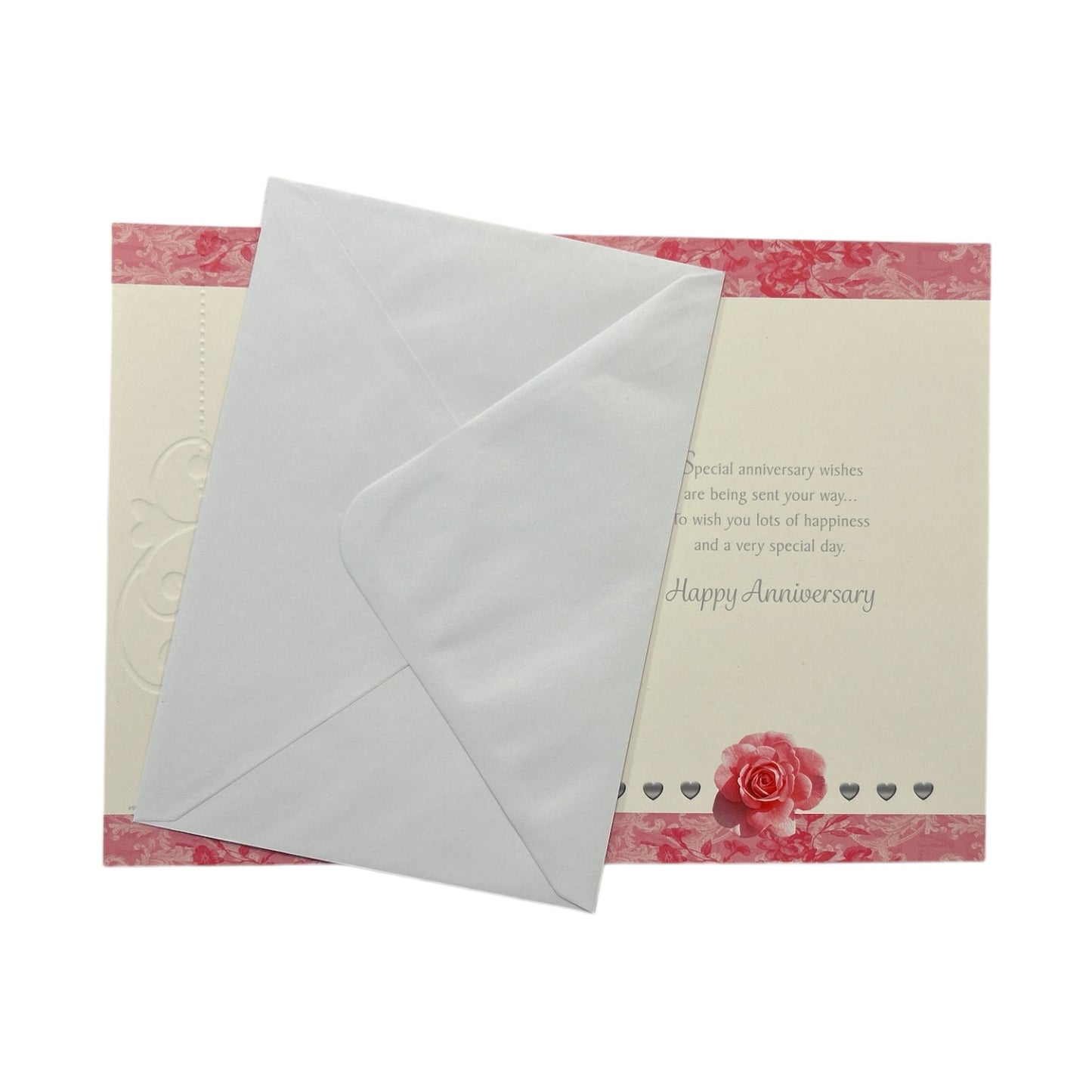 Sister & Brother-In-Law Traditional Silver Heart Design Anniversary Card