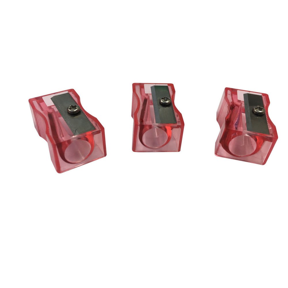 Pack of 100 Red Translucent Pencil Sharpeners