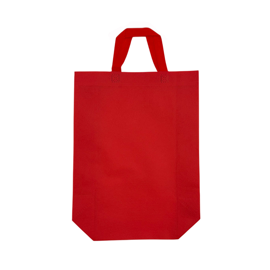 Pack of 25 Red Coloured 30x38x10cm Non-Woven Bags with Handle