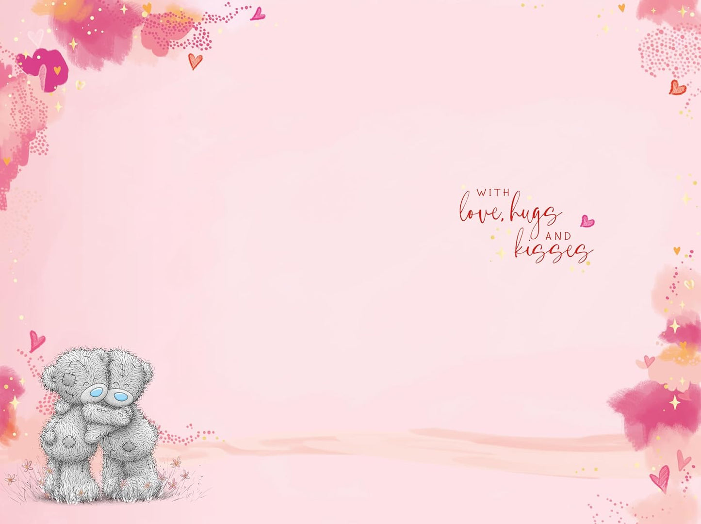 Bear Leaning On Heart Mummy Valentine's Day Card