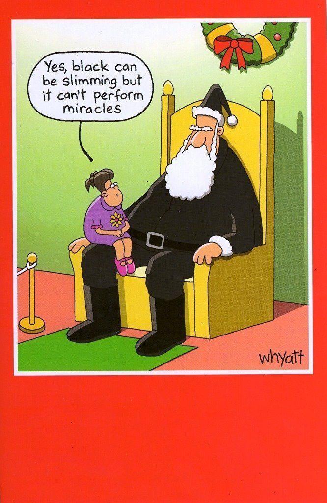 Black Can Be Slimming Christmas Greeting Card Traces Of Nuts Funny Card 