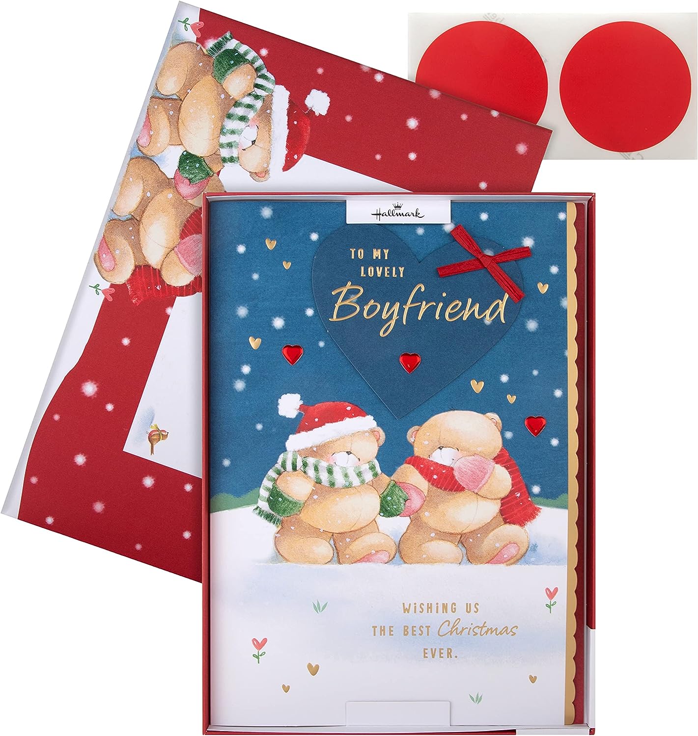 Cute Forever Friends Winter Love Design Boyfriend Boxed Christmas Card