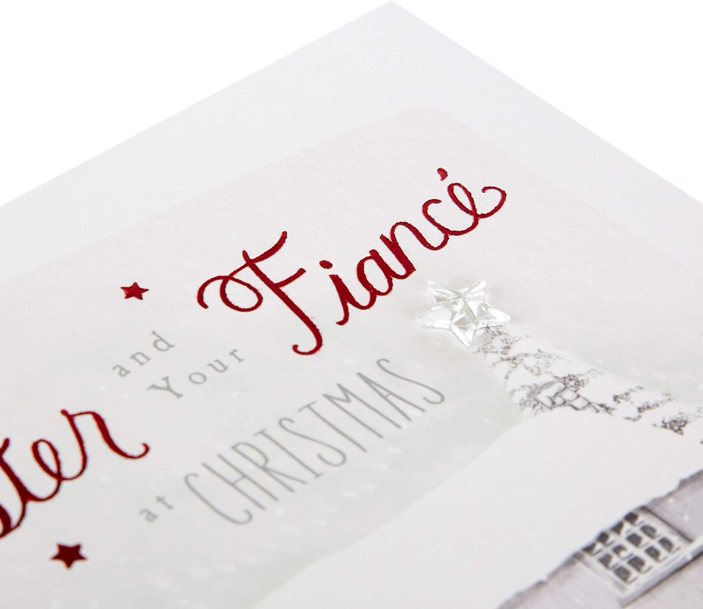 Sister and Fiancé Christmas Card "Happiness"