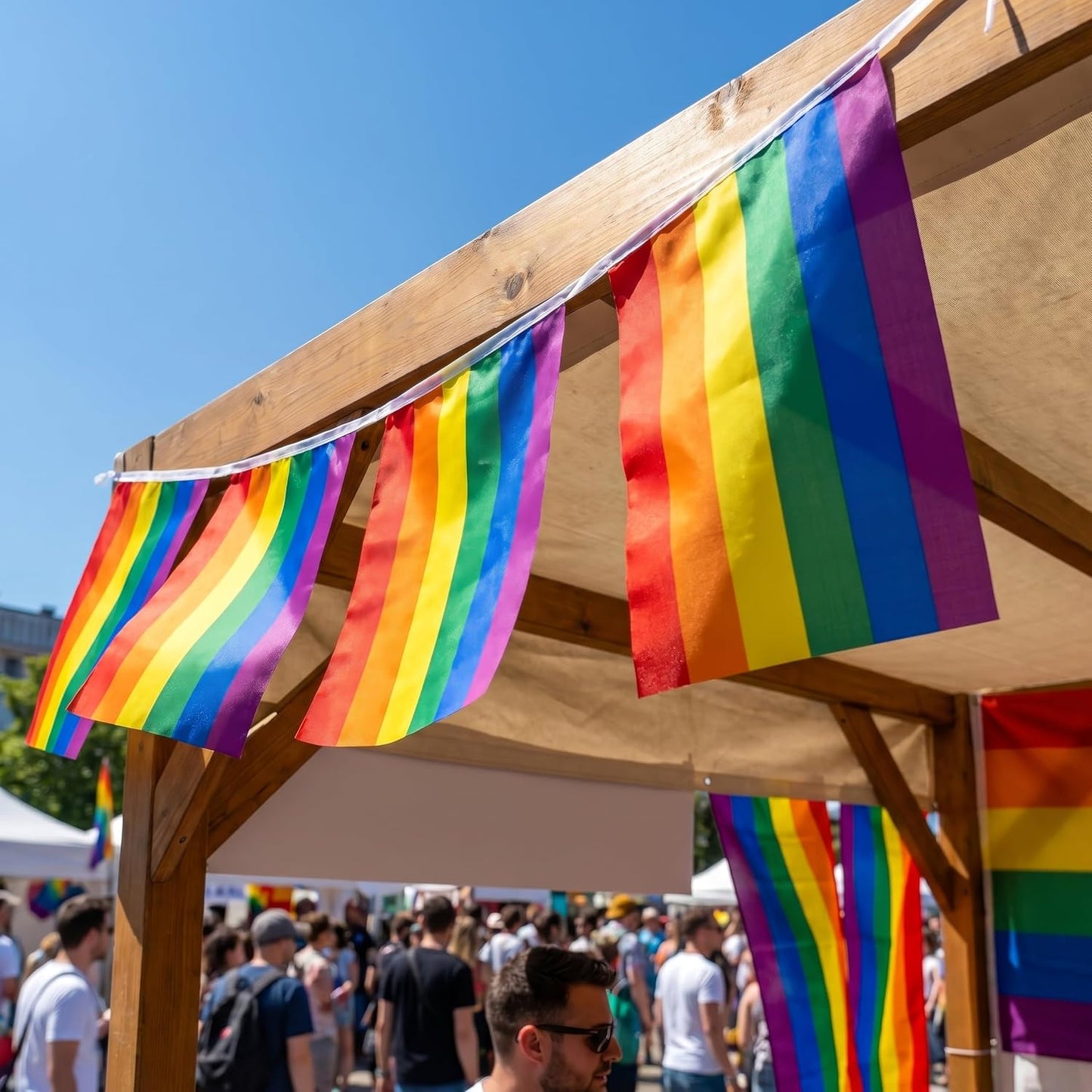 7m Gay Pride LGBTQ+ Rainbow Flag Bunting