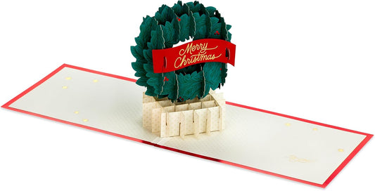 Festive Wreath Design 3D and Pop Up Christmas Card