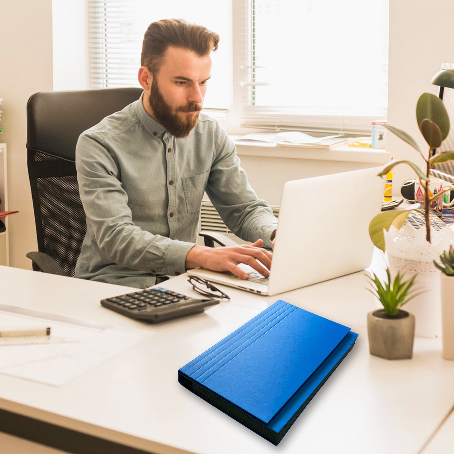 A4 Blue 15 Pocket Expanding File – A–Z Tabbed Dividers for Organised Multipurpose Document Storage