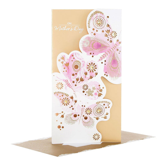 With Love Butterflies Traditional Diamante Open Mother's Day Card