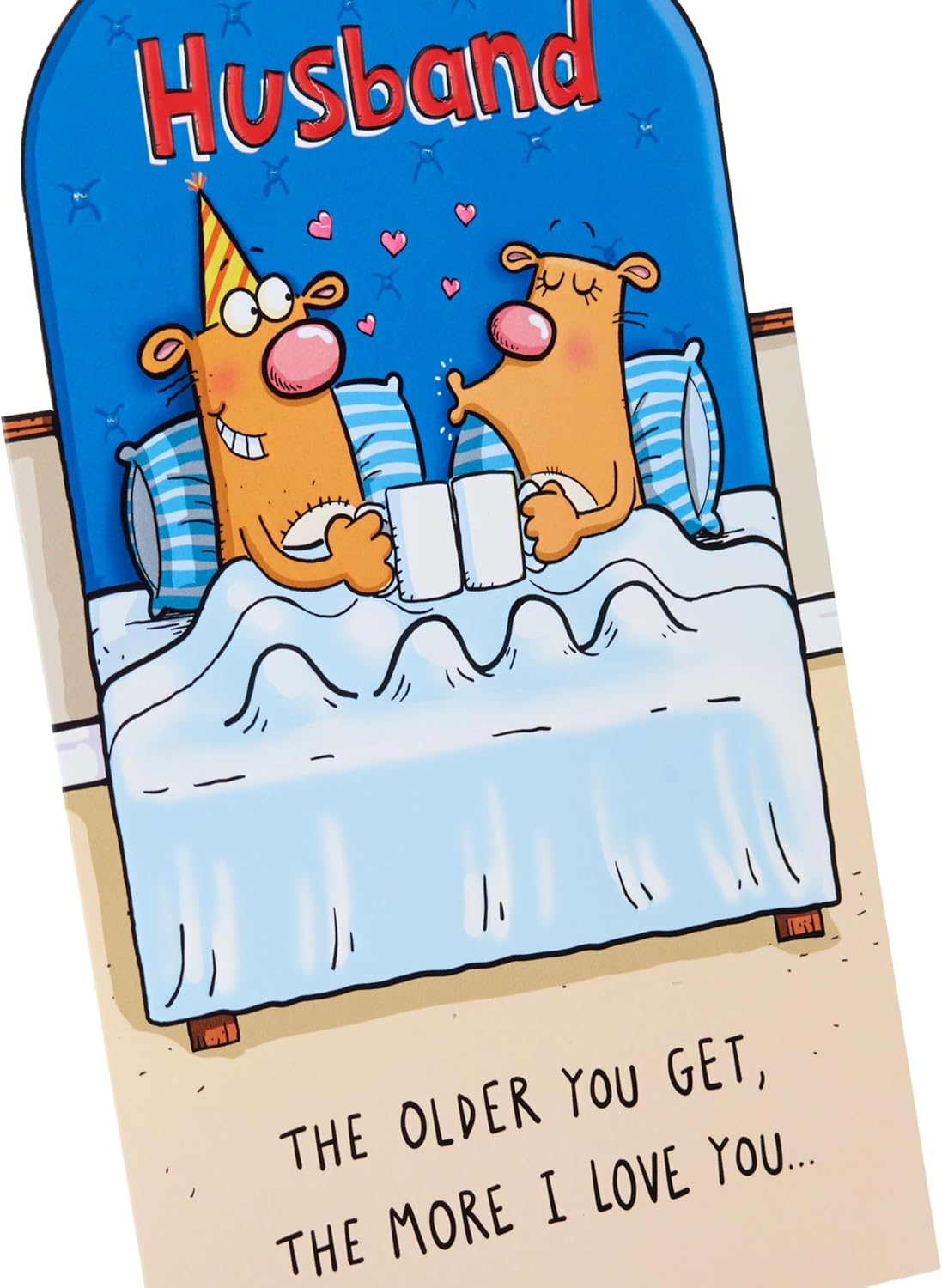 Funny Cartoon Couple Design Husband Birthday Card