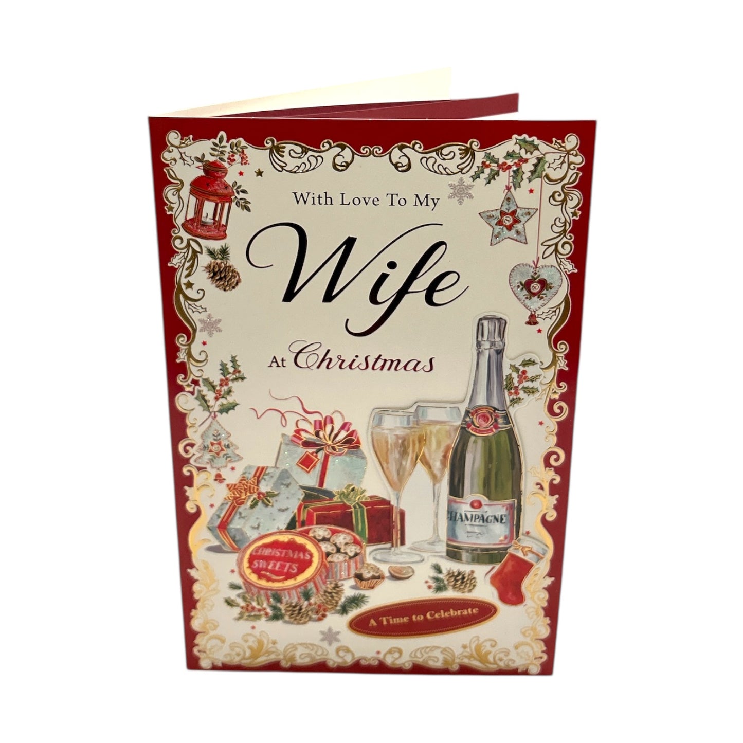 Celebration Design With Love to My Wife Christmas Card