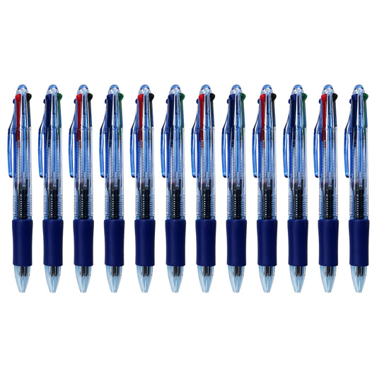 60 x Janrax 4 Coloured Ballpoint Pens - Colour Ball Pens