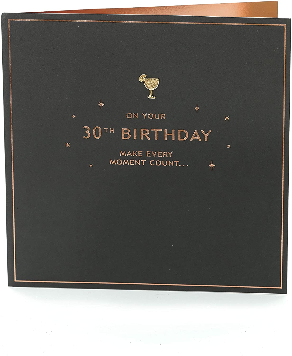 30th Birthday Copper Foil Handmade Card Age 30