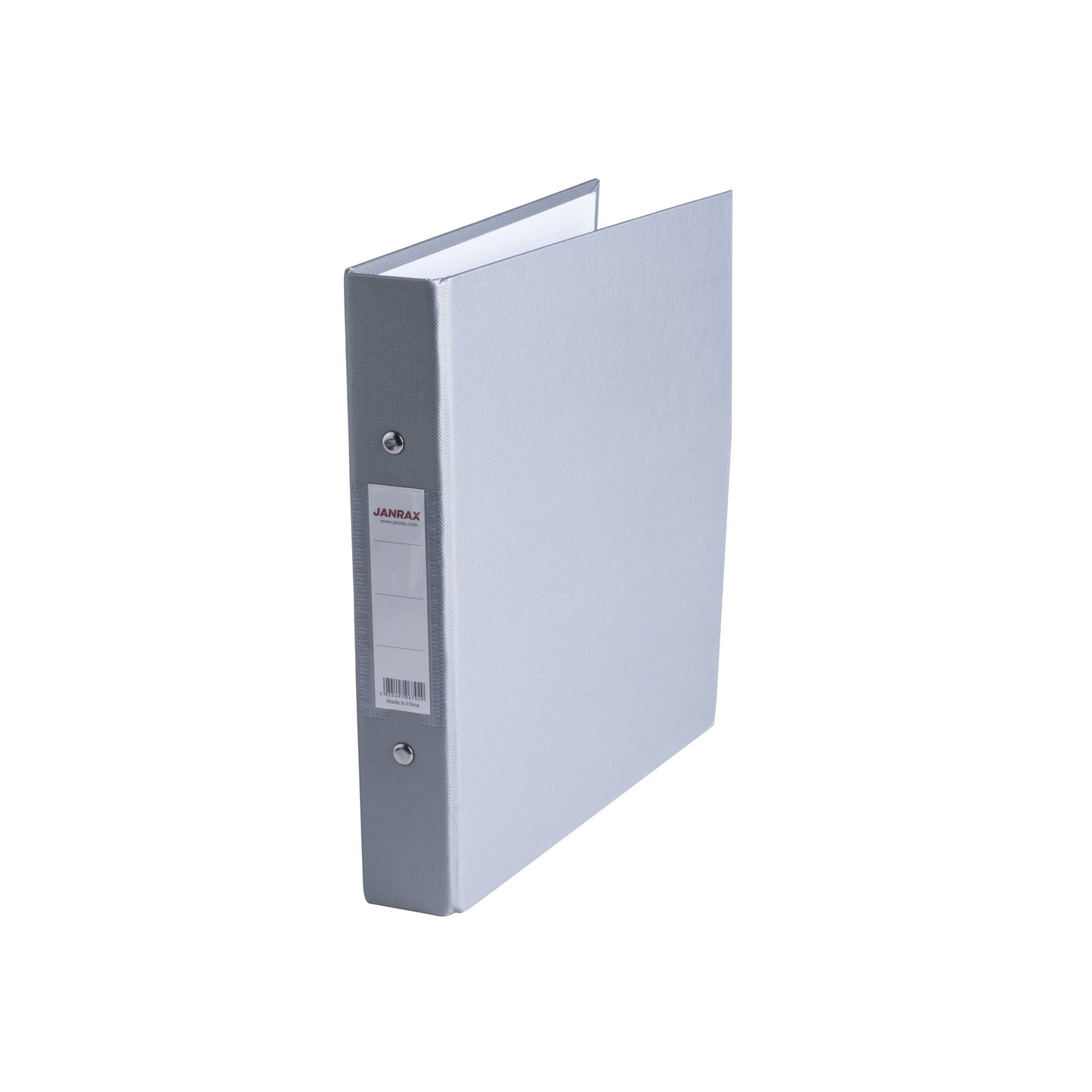 Pack of 3 A5 Grey Paper Over Board Ring Binders by Janrax