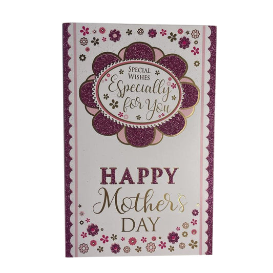 Especially For You Glitter Flower Design Mother's Day Card