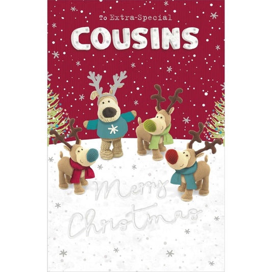 Boofle With Reindeers Cousins Christmas Card
