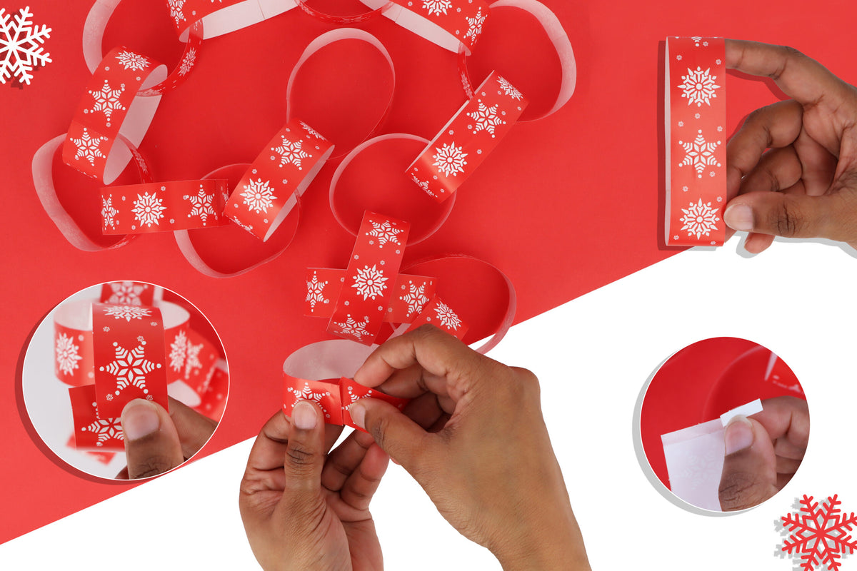 300 Pieces Christmas Paper Chains DIY Decoration Set