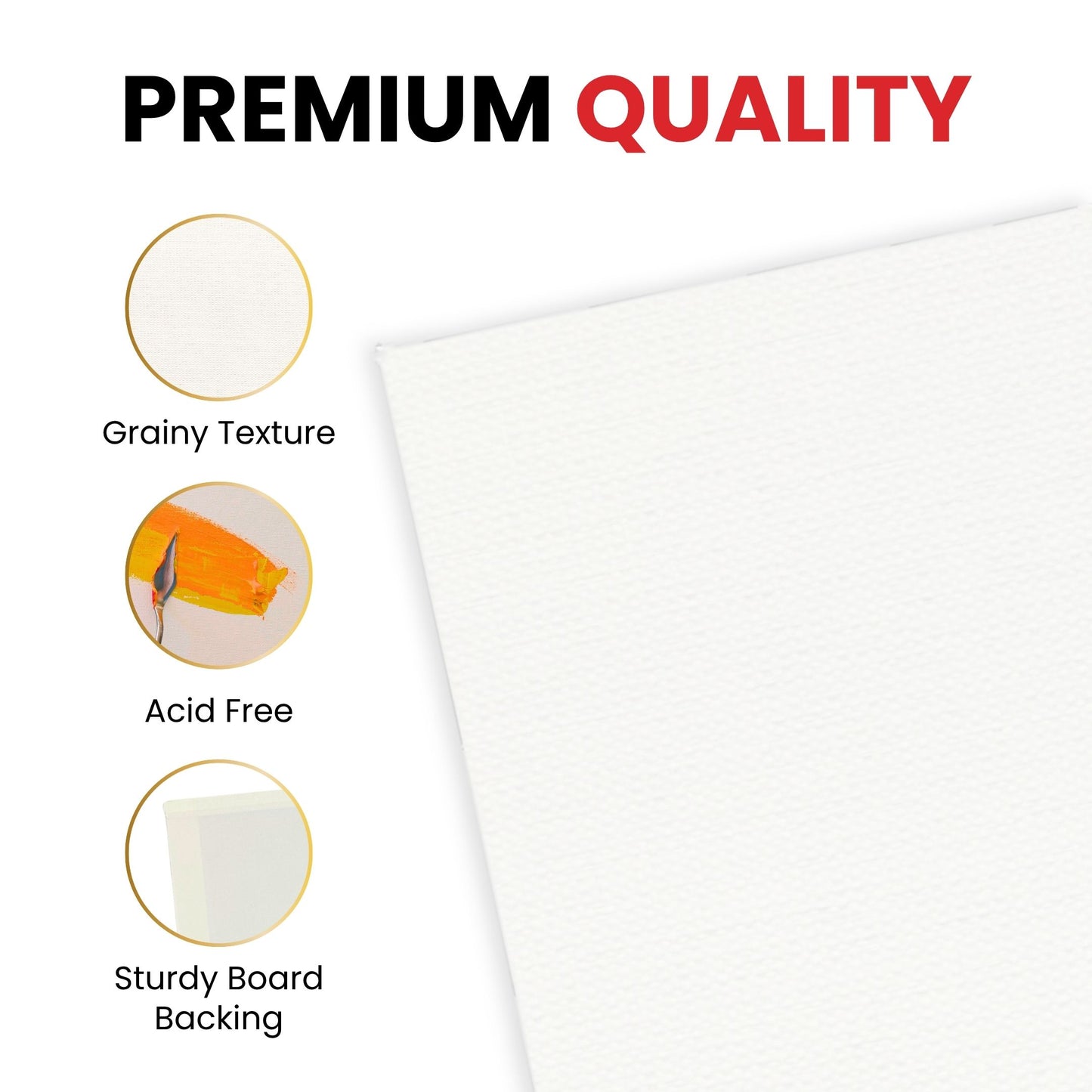 30x40cm Blank White Flat Stretched Board Art Canvas By Janrax