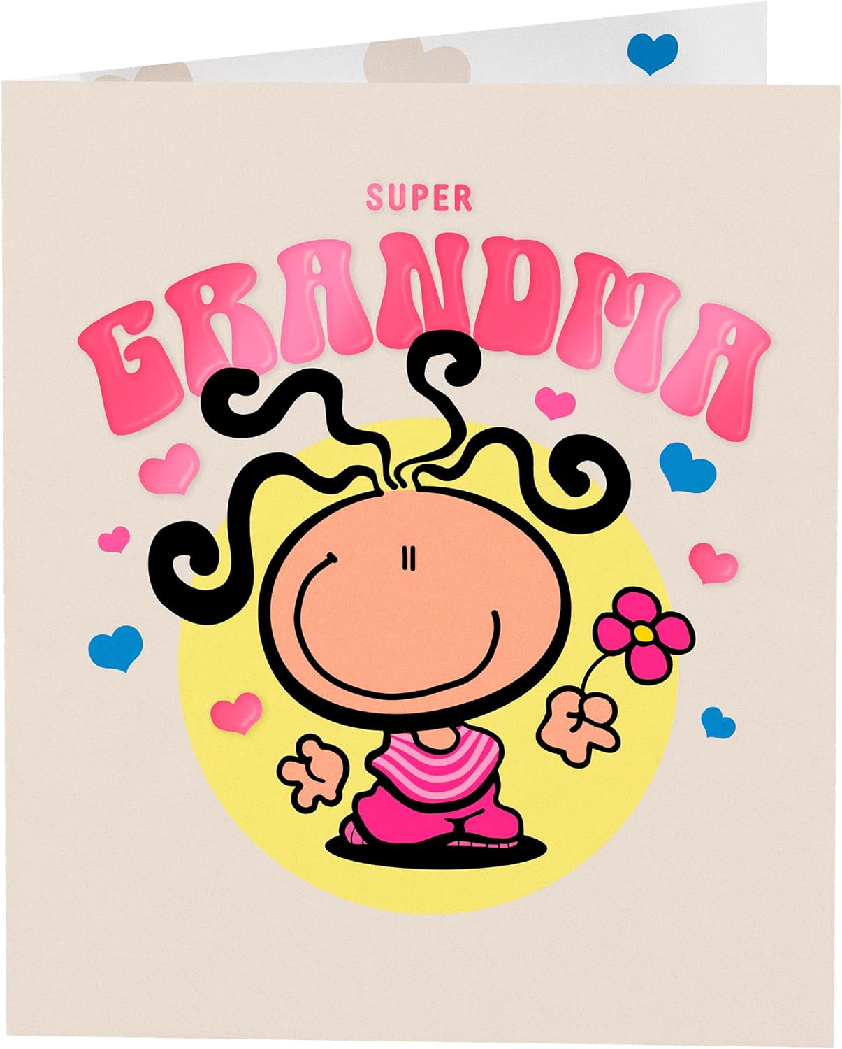 Woman With Flower Design Grandma Birthday Card