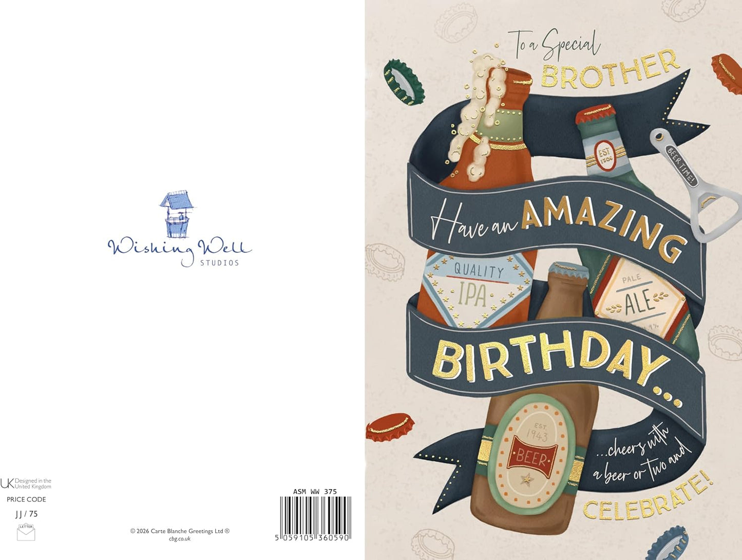 Bottles Of Beer Design Special Brother Birthday Card