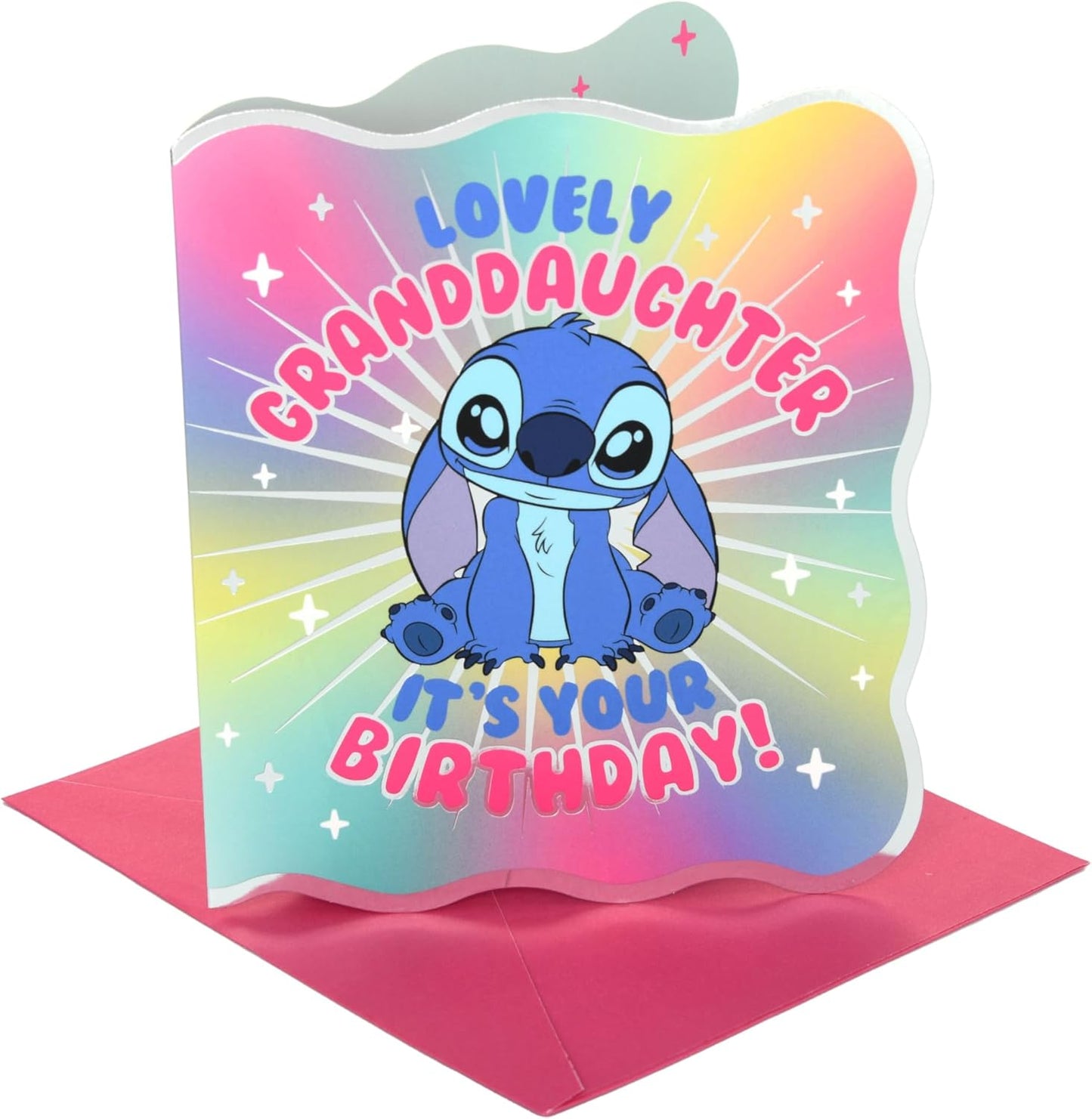 Disney Stitch Granddaughter Birthday Card 
