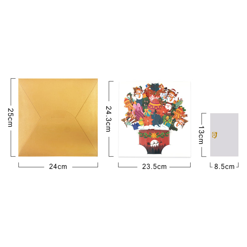 Joyful Gathering Merry & Bright 3D Pop Up Christmas Card