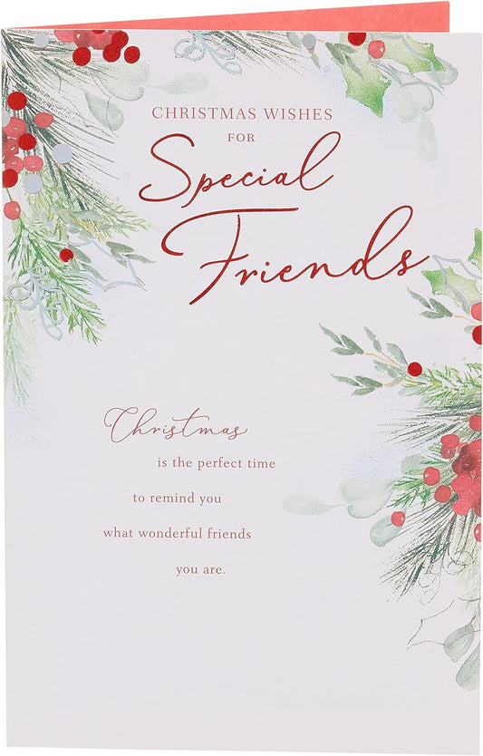 Friend Christmas Card Mistletoe & Verse Design (Pack of 6)