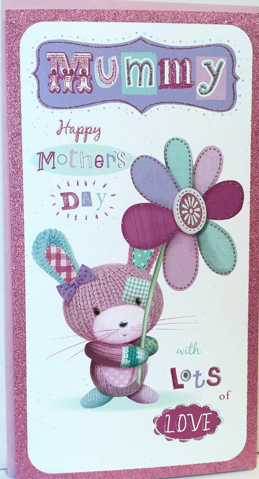 Mummy Cute Knitted Bear Happy Mother's Day Greeting Card