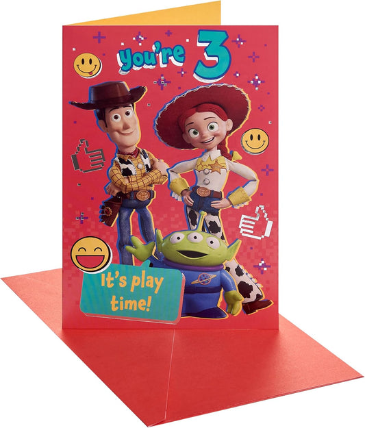 Disney Fun Toy Story 5 Design 3rd Birthday Card with Activity Inside