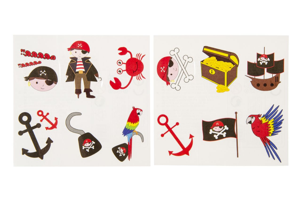 6 Pieces Pirate Tattoos