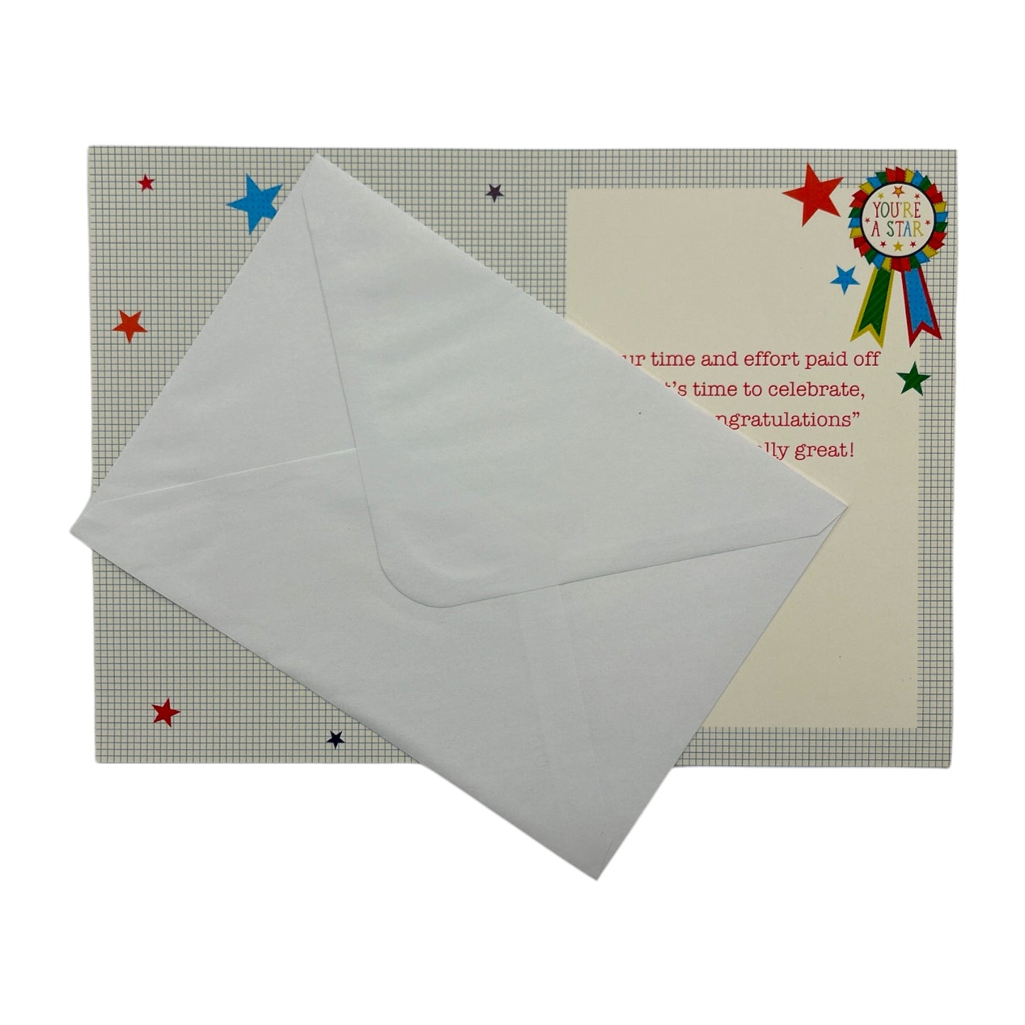 Well Done On Passing Your Exams Rosette Design Congratulations Card