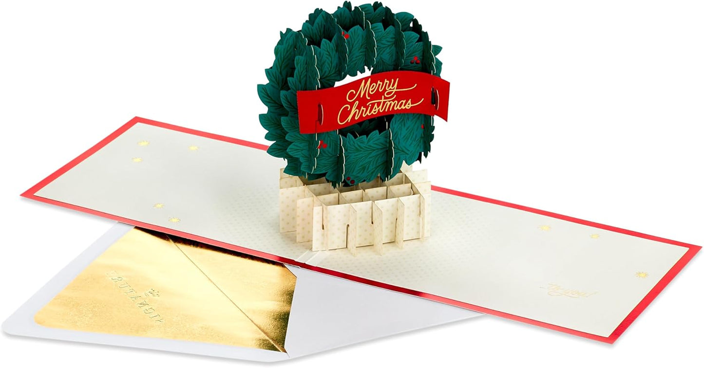 Festive Wreath Design 3D and Pop Up Christmas Card