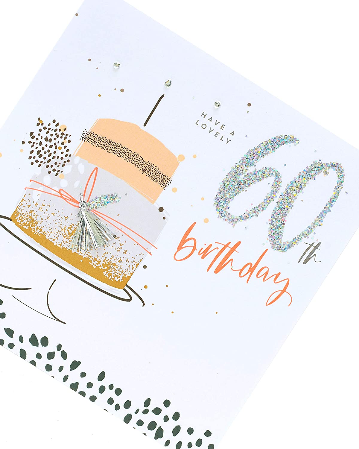 Neon Hand Finished 60th Birthday Card 