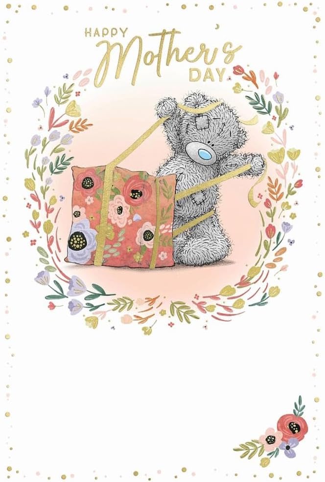 Bear Wrapping Gift Mother's Day Card