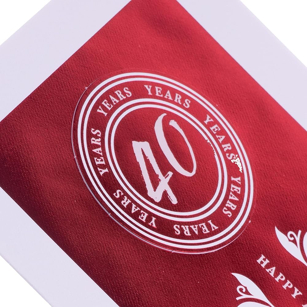 Classic Text Based Design 40 Years Ruby Anniversary Card