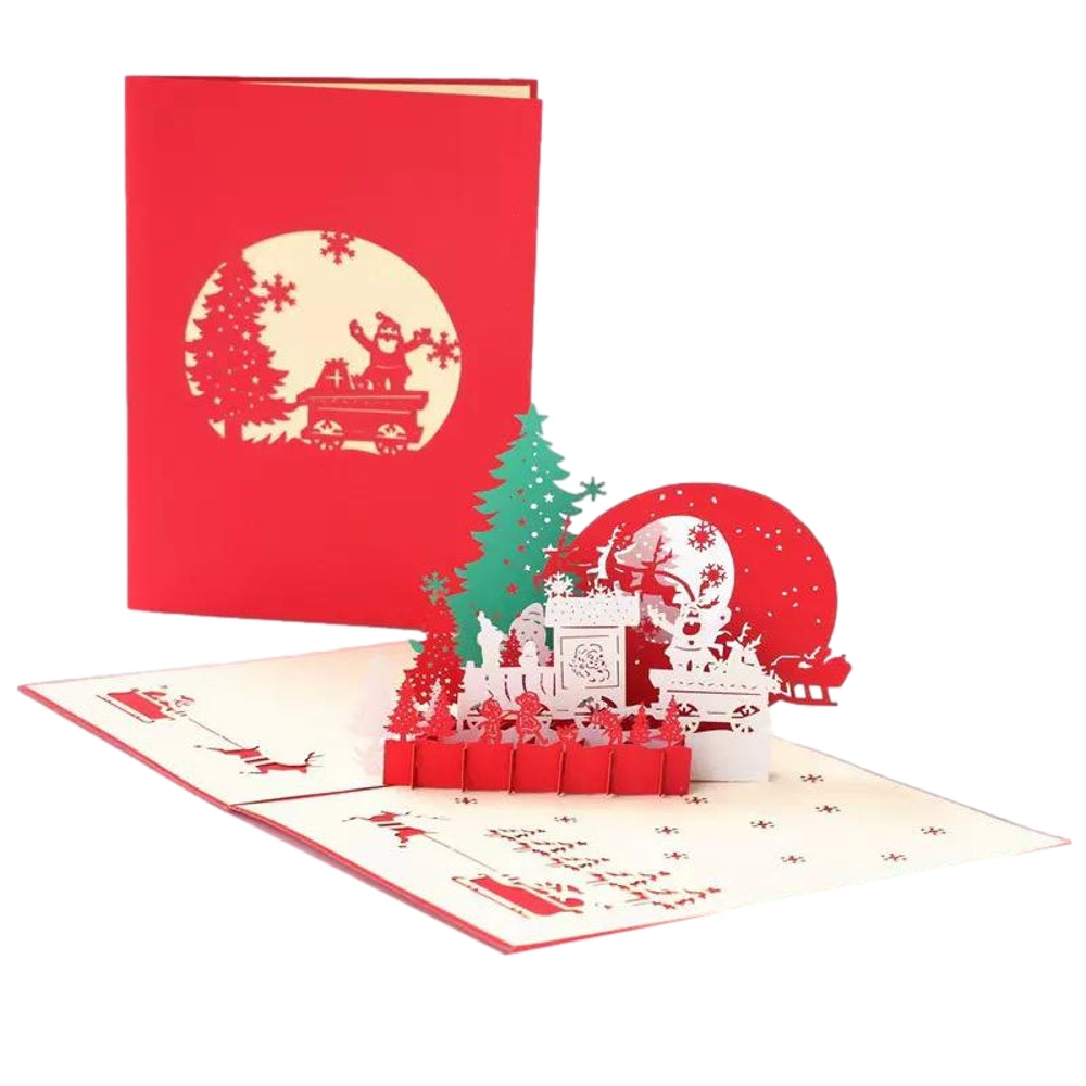 Santa’s Sleigh Ride 3D Pop Up Christmas Card