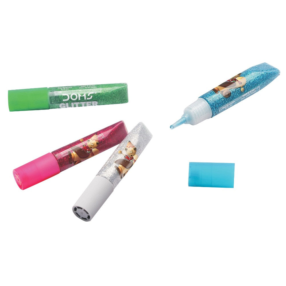 Pack of 6 Doms Assorted Glitter Tubes