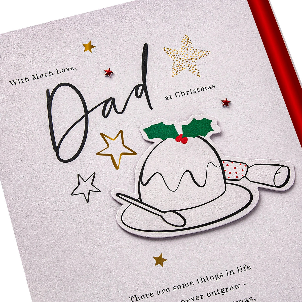 Special Sentiment, Christmas Pudding Design Dad Christmas Card