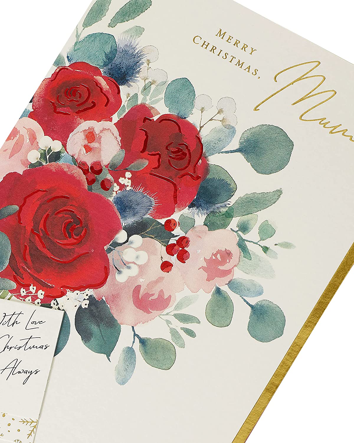Mum Bouquet with Love Christmas Card 