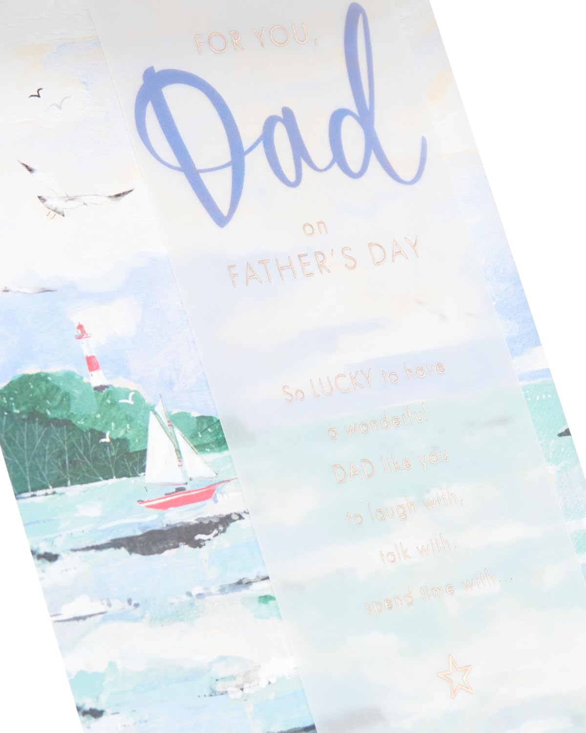 Coastal Scene Design For Dad Father's Day Card