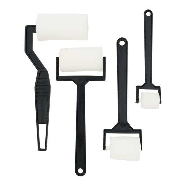 Pack of 4 Assorted Sizes Professional Sponge Rollers by Icon Art