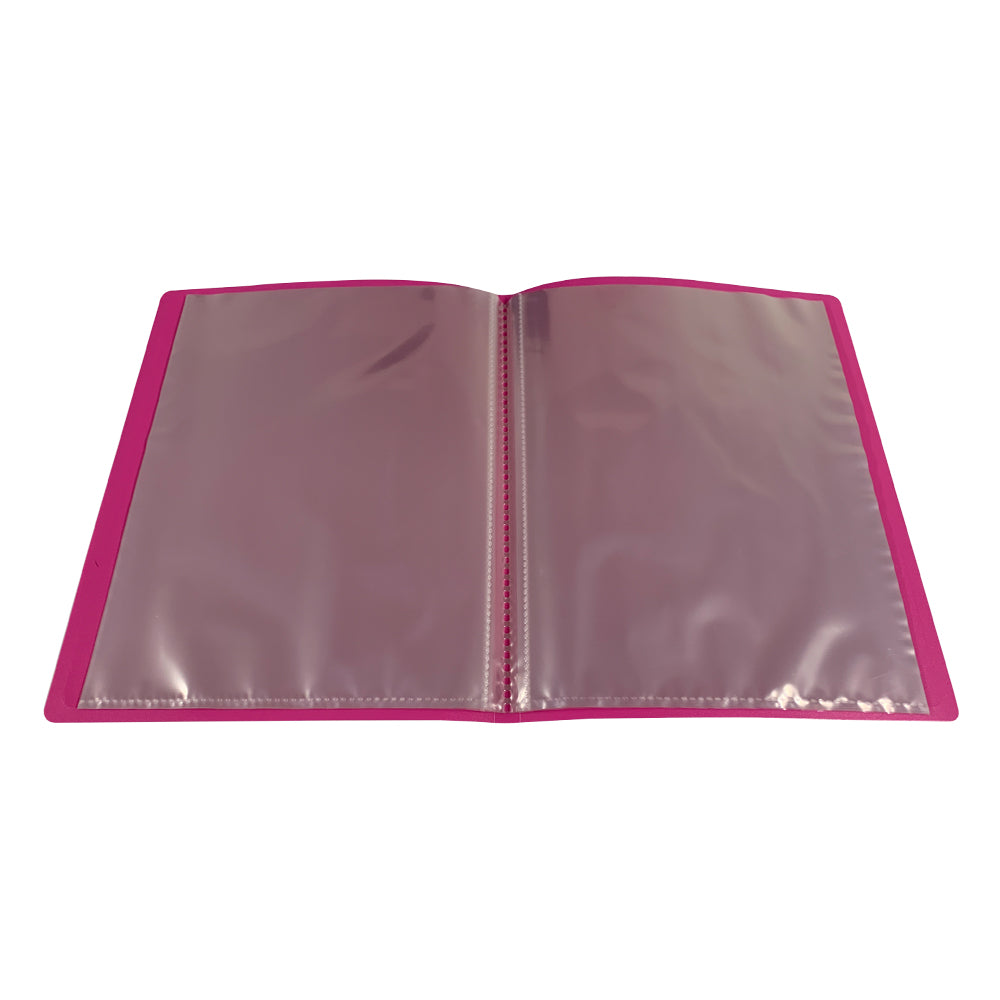 A5 Pink Flexible Cover 40 Pocket Display Book