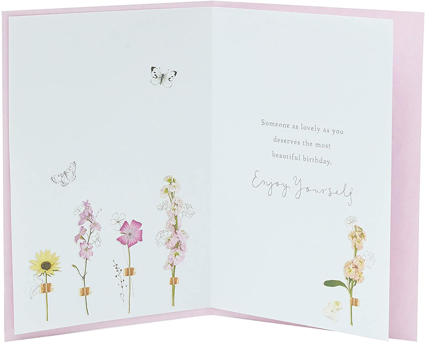 Lavender Floral Design Birthday Card For Her