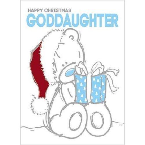 Goddaughter Me to You Bear Christmas Card