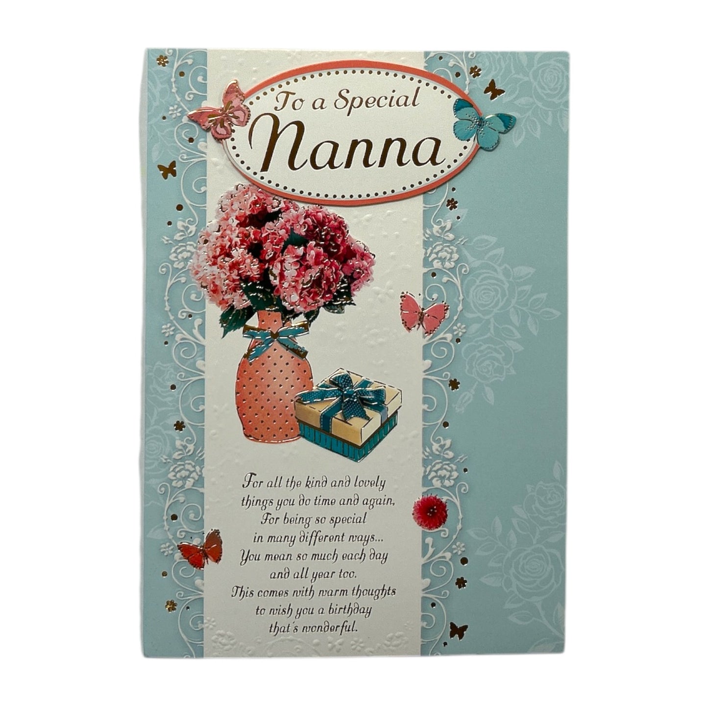 Flowers Vase Design To a Special Nanna Birthday Card