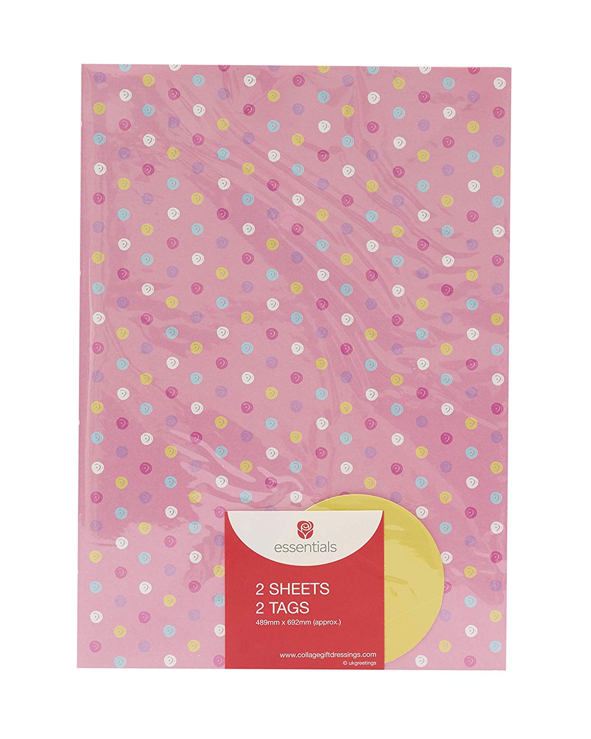 Perfect Pink Gift Wrap Sheets for Birthdays 2 Sheets and 2 Tags 