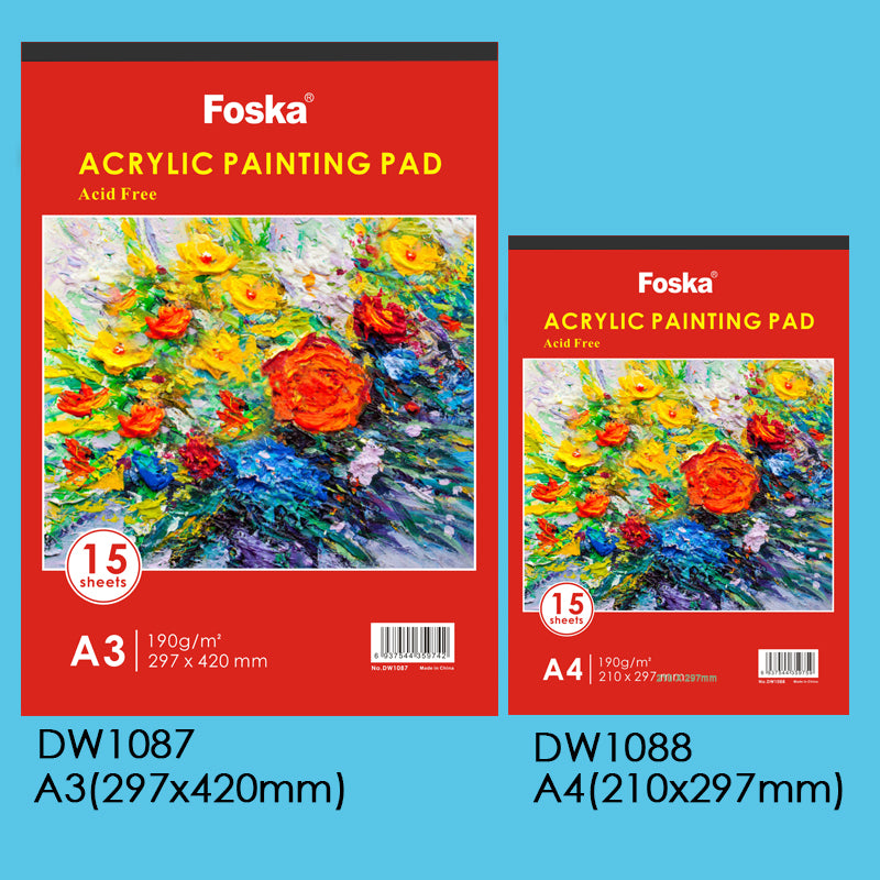 A4 Top Glued Open Acrylic Painting Pad