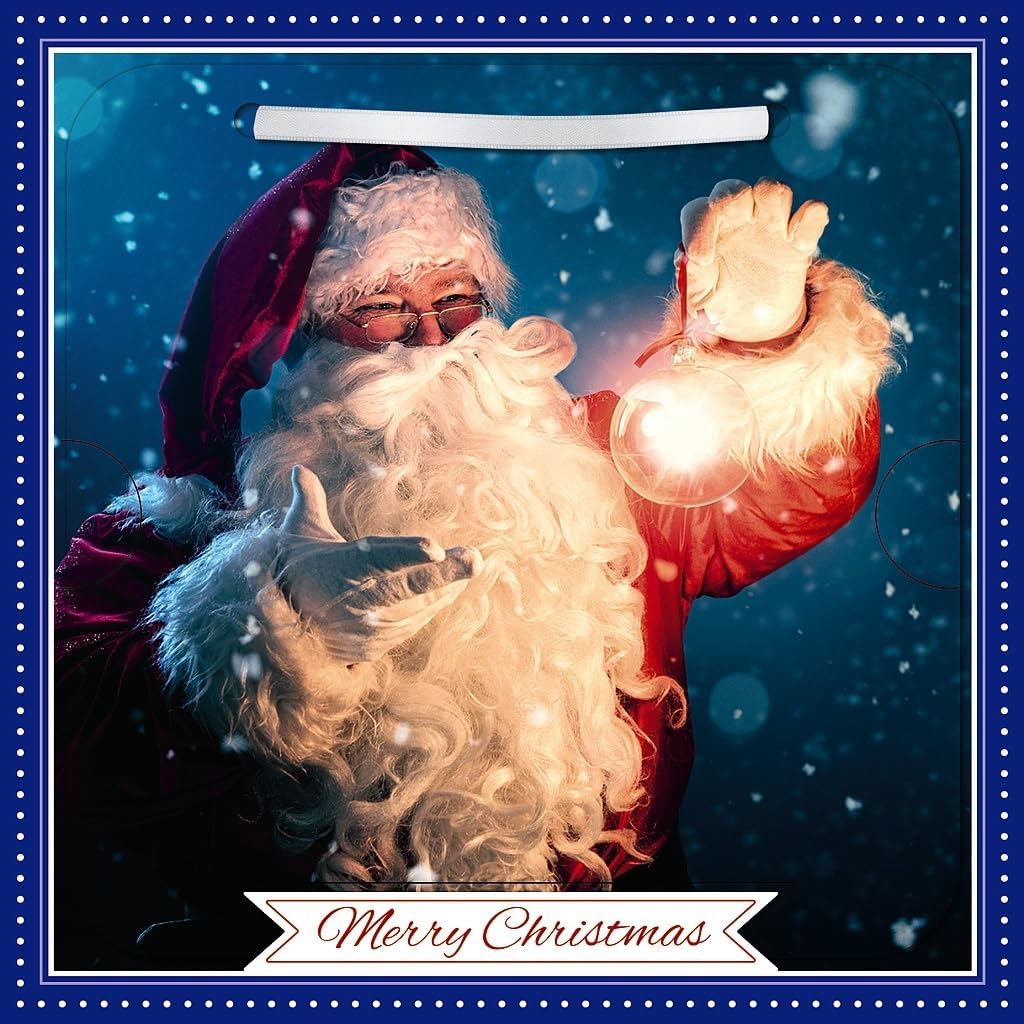 Santa Classic 3D Lenticular Traditional Festive Merry Christmas Card with Detachable Keepsake