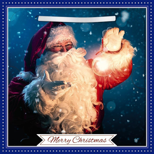 Santa Classic 3D Lenticular Traditional Festive Merry Christmas Card with Detachable Keepsake