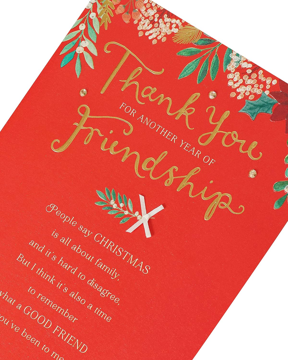 Thank You Friend Another Year Friendship Christmas Card